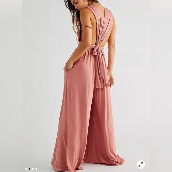 Free People Beach Dani Convertible open back Jumpsuit - Picture 2 of 9